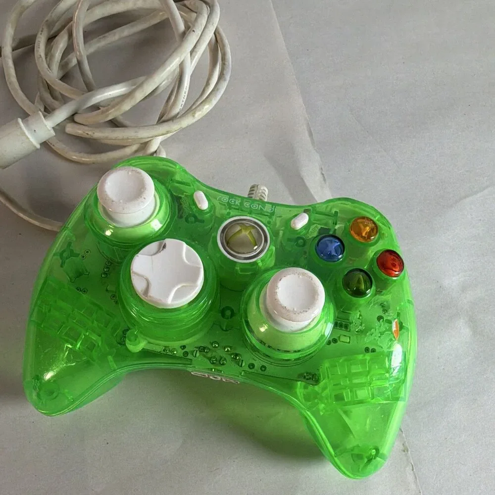 PDP Rock Candy Wired Turbo Controller Green 8ft Cable for Microsoft Xbox 360